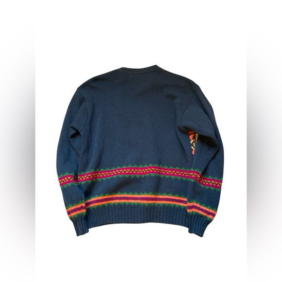 Vintage 80’s United Colors of Benetton 100% Pure Wool Southwestern Sweater - Picture 2 of 5